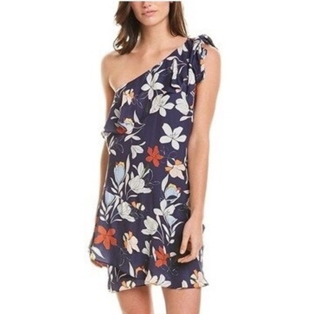 Parker Moon Dance Shift Dress Womens M Navy Floral Boho Romantic Feminine Party